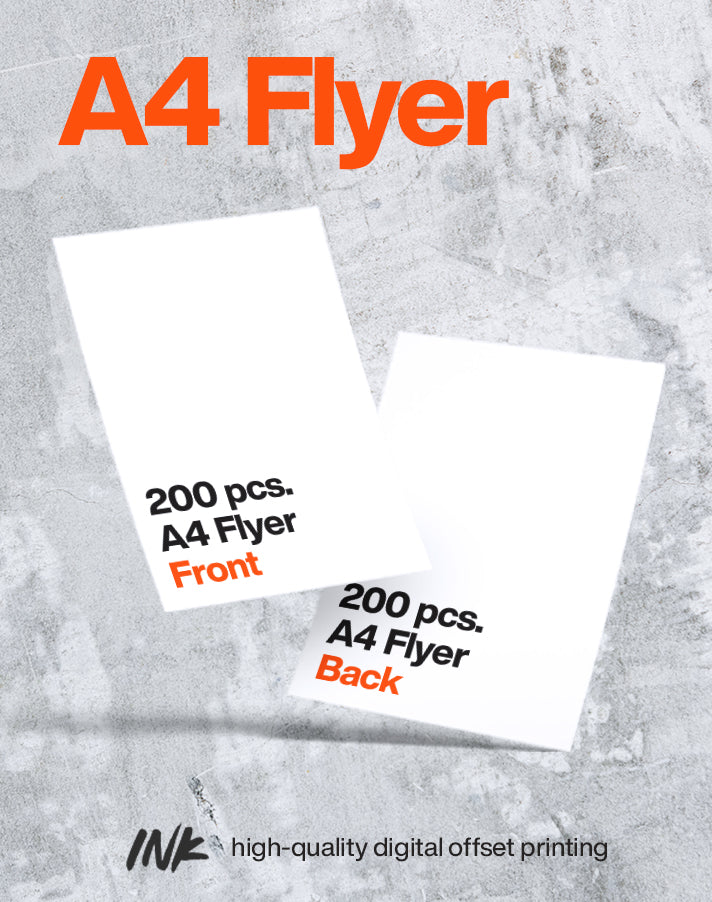 A4 Flyer (200 pcs.), Front & Back Print